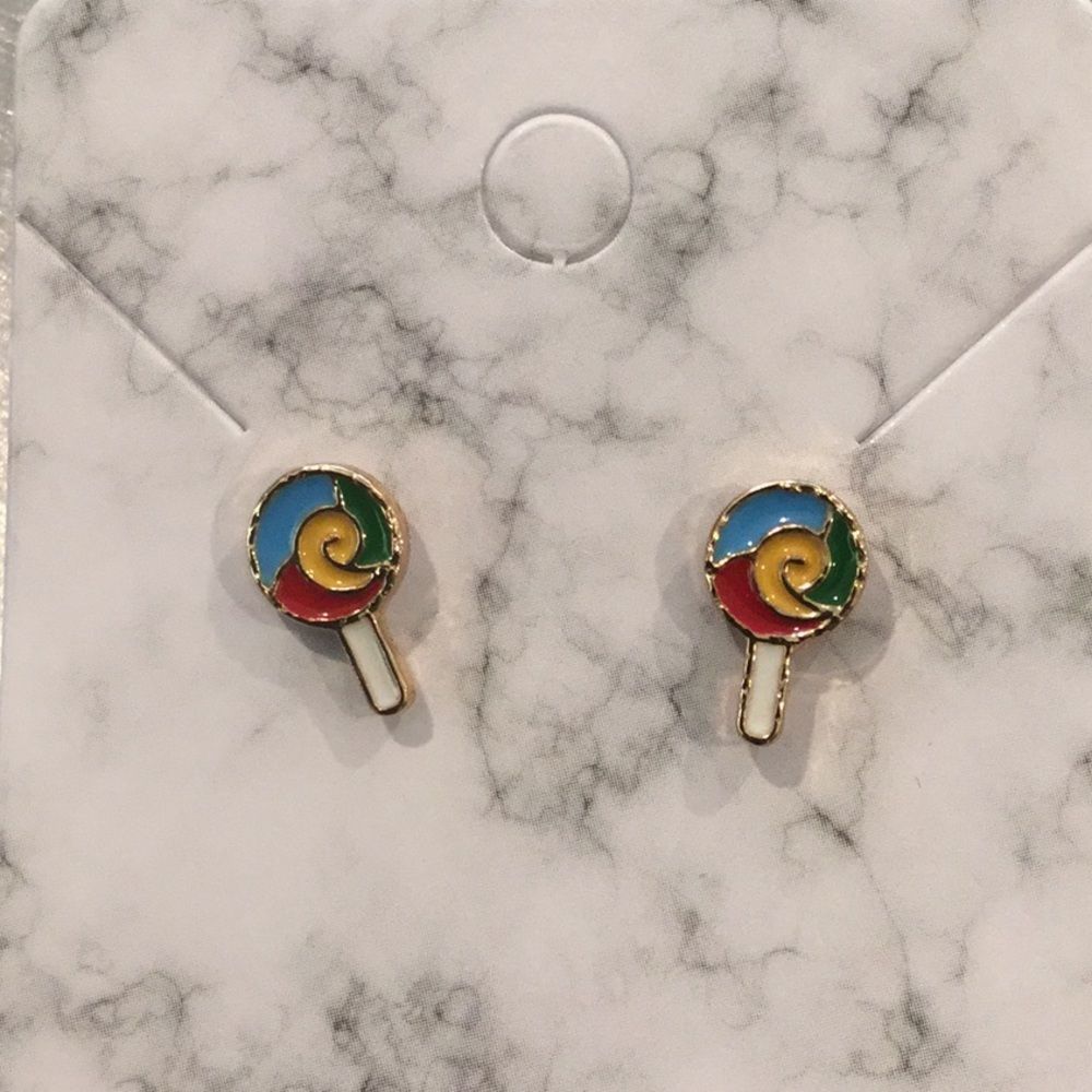 NWT, 2/$11 Girls Rainbow Lollipop 🍭 Earrings